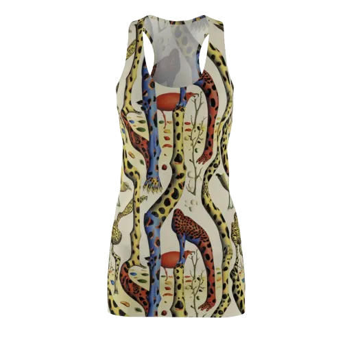 Giraffe Dreamscape on a Racerback Dress