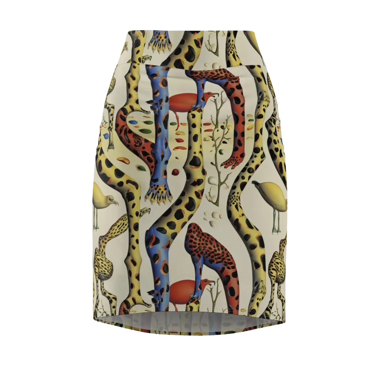 Giraffe Dreamscape on Pencil Skirt — Front