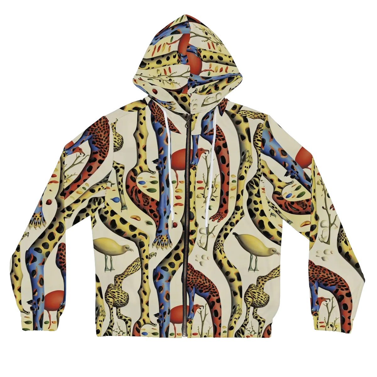 Giraffe Dreamscape on Women's Full-Zip Hoodie — Front