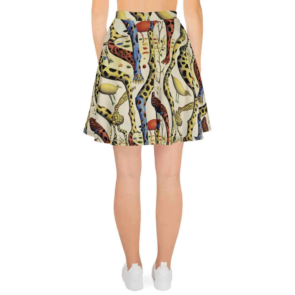 Giraffe Dreamscape on Skater Skirt — Back