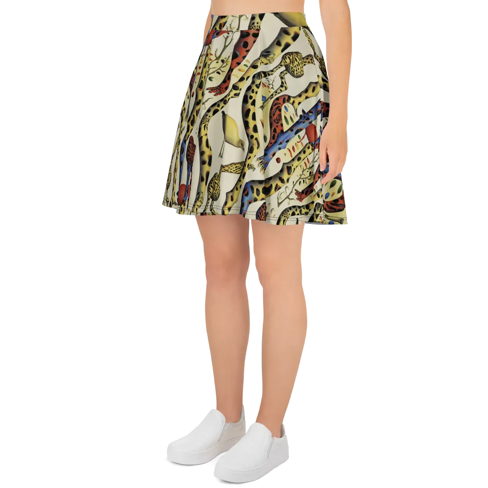 Giraffe Dreamscape on Skater Skirt — Left