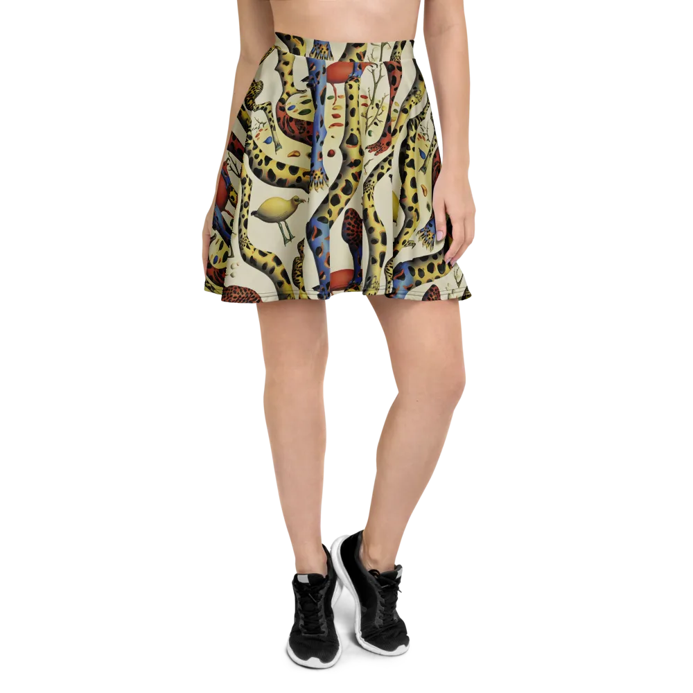 Giraffe Dreamscape on Skater Skirt — Front
