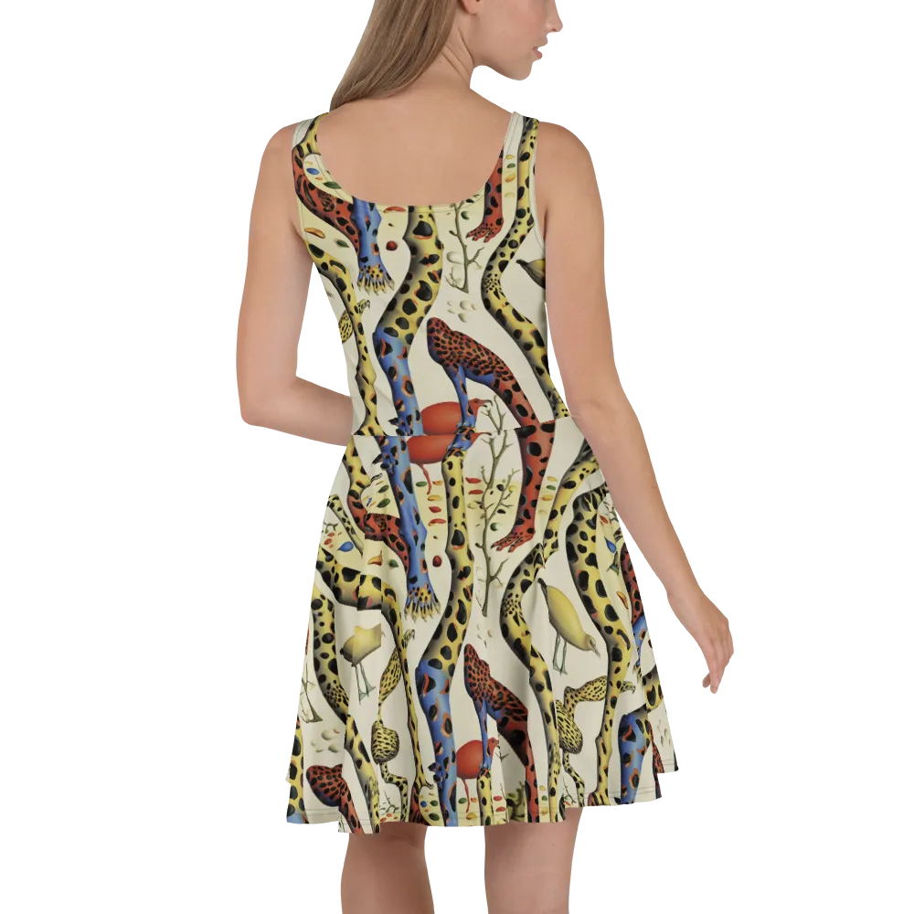 Giraffe Dreamscape on Skater Dress — Back