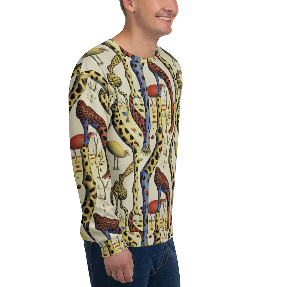 Giraffe Dreamscape on Sweatshirt — Right Front