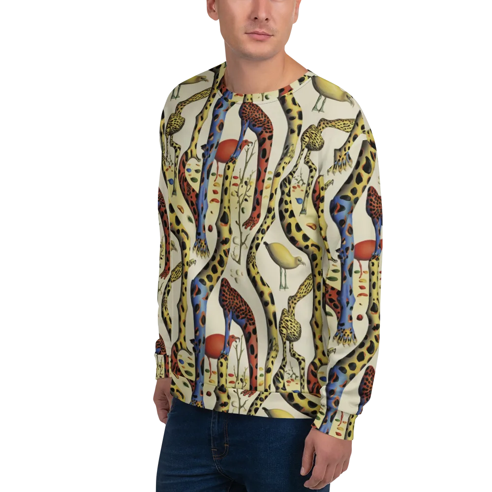 Giraffe Dreamscape on Sweatshirt — Left Front