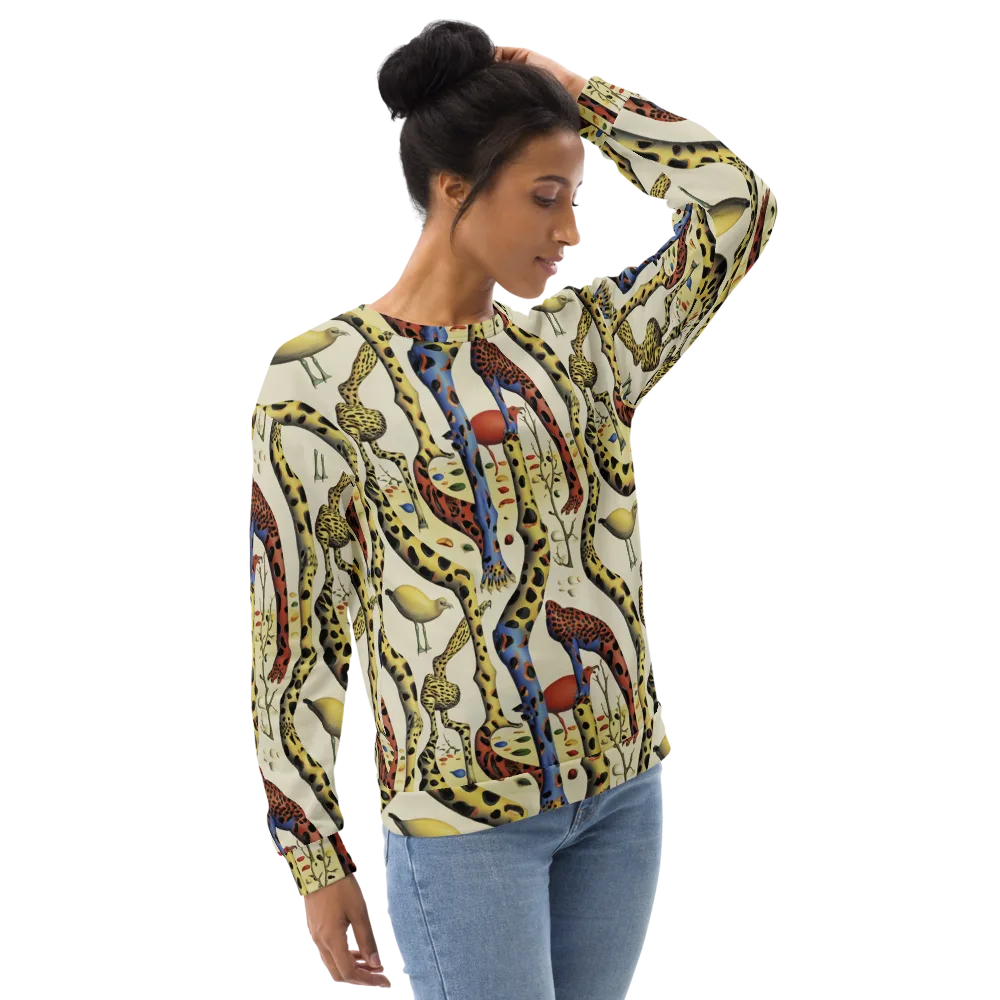 Giraffe Dreamscape on Sweatshirt — Right Front