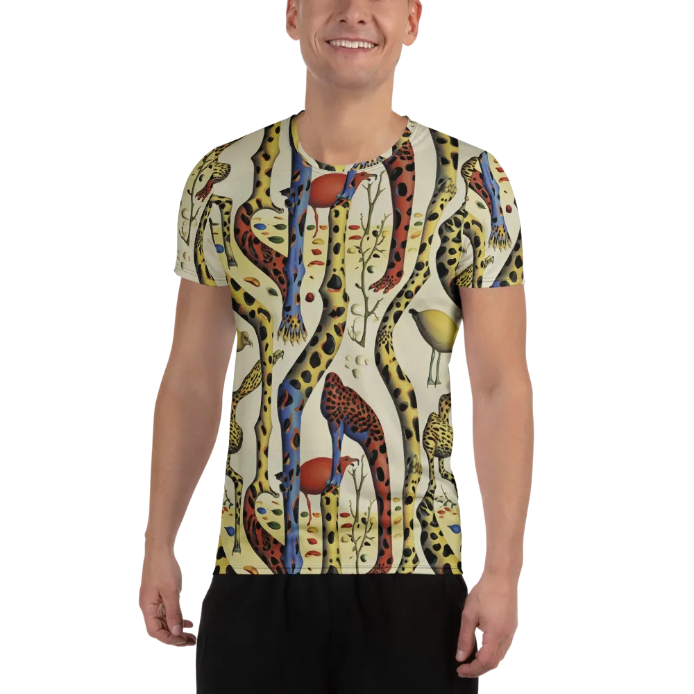 Giraffe Dreamscape on Men's Athletic T-Shirt — Front