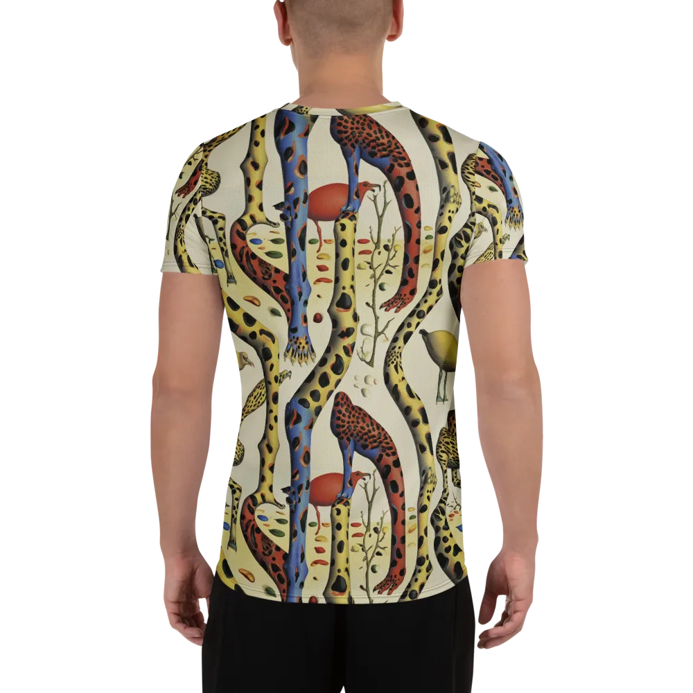 Giraffe Dreamscape on Men's Athletic T-Shirt — Back