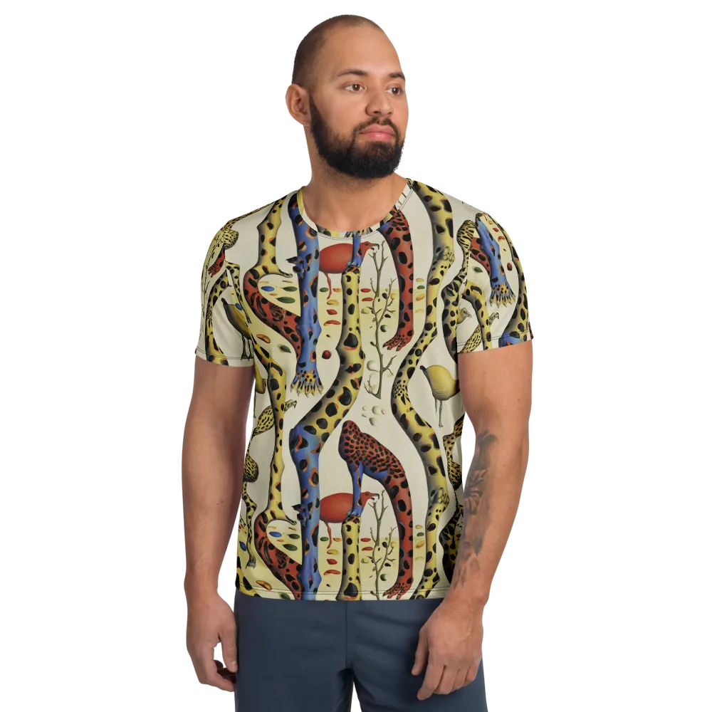 Giraffe Dreamscape on Men's Athletic T-Shirt — Front