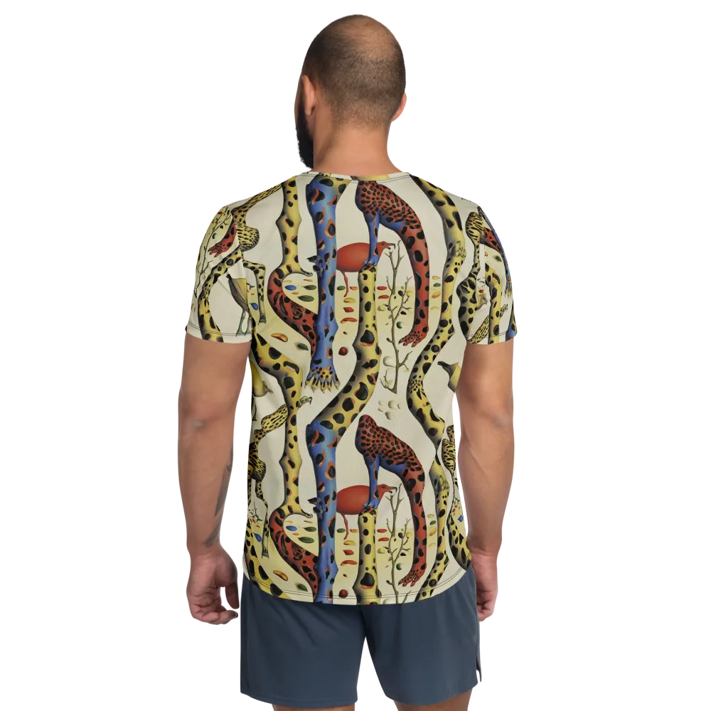 Giraffe Dreamscape on Men's Athletic T-Shirt — Back