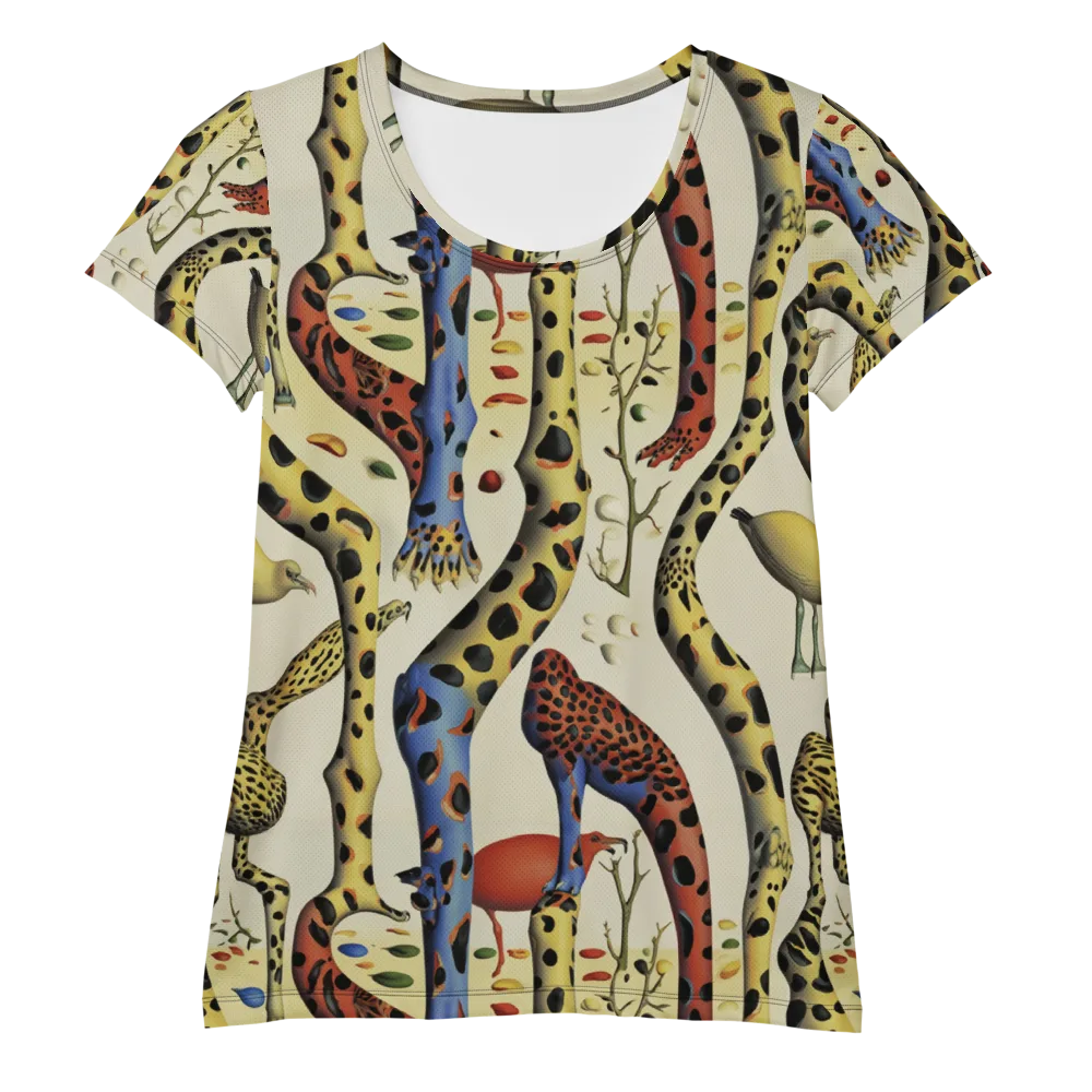 Giraffe Dreamscape on Women's Athletic T-Shirt — Front