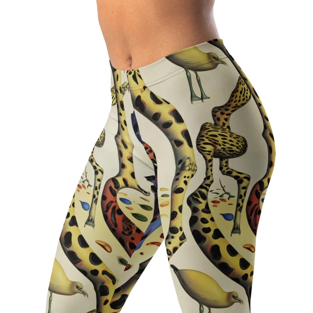 Giraffe Dreamscape on Leggings — Left Front