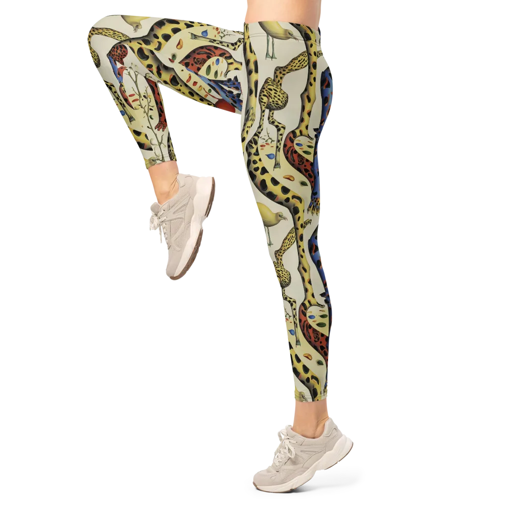 Giraffe Dreamscape on Leggings — Left