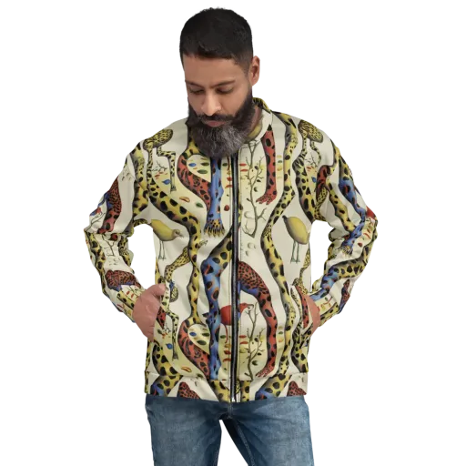 Giraffe Dreamscape on a Bomber Jacket