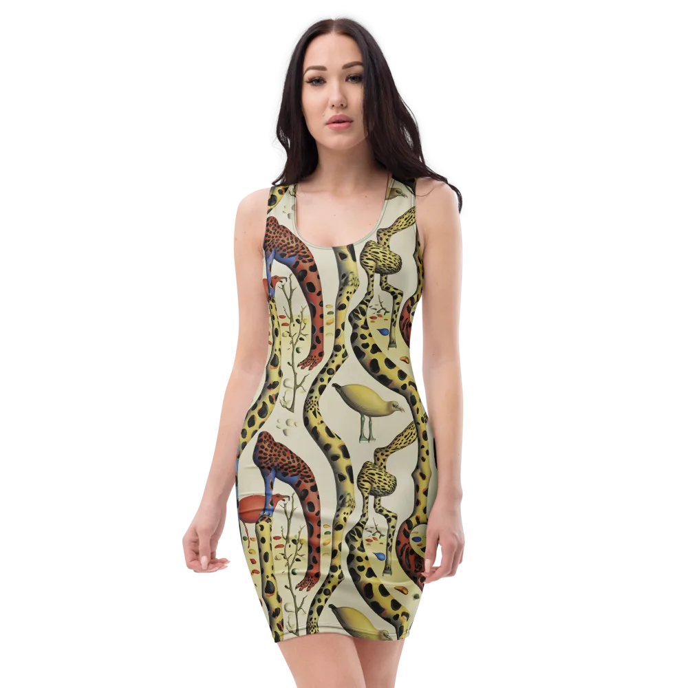 Giraffe Dreamscape on Bodycon Dress — Front