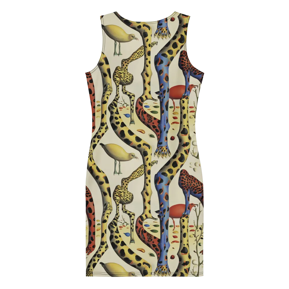 Giraffe Dreamscape on Bodycon Dress — Back