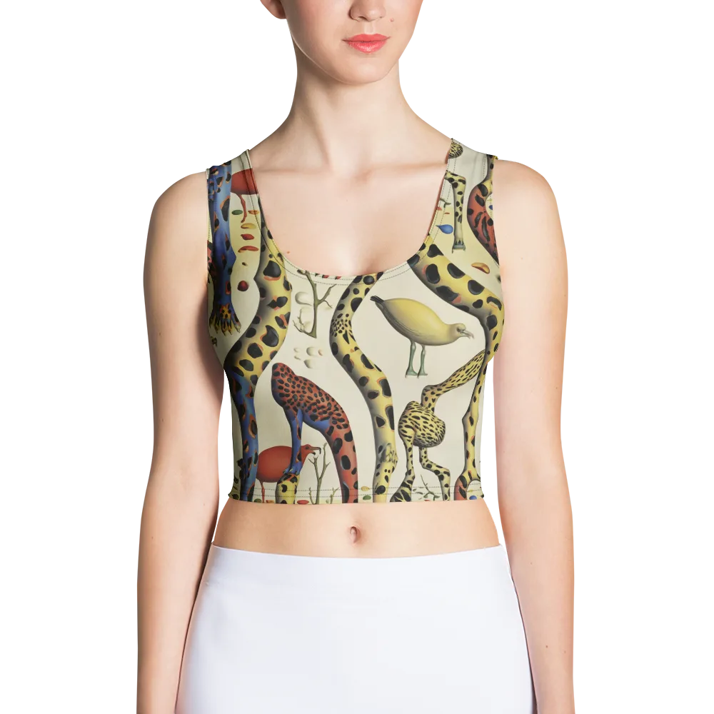 Giraffe Dreamscape on Crop Top — Front