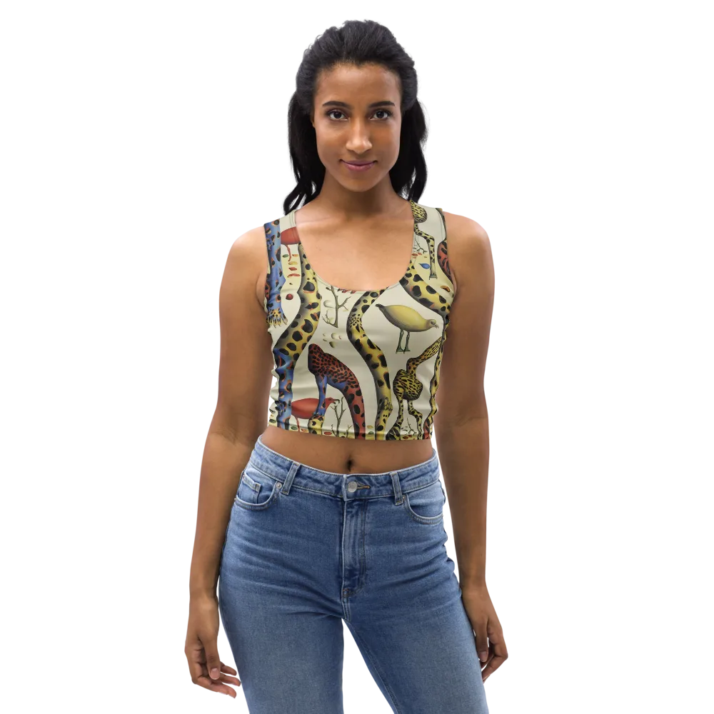 Giraffe Dreamscape on Crop Top — Front