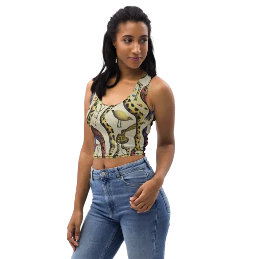 Giraffe Dreamscape on a Crop Top