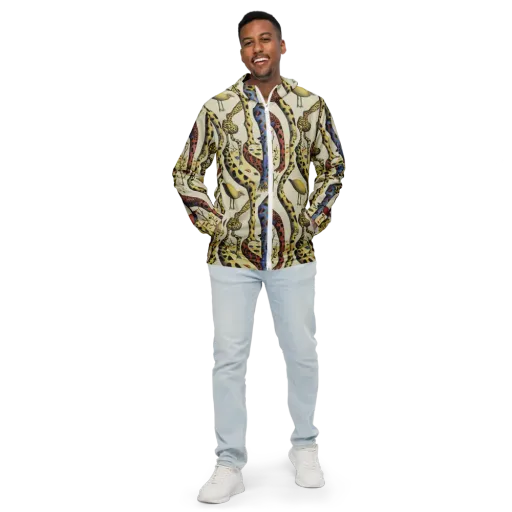 Giraffe Dreamscape on a Men's Windbreaker
