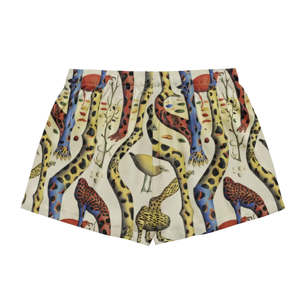 Giraffe Dreamscape on Women's Pajama Shorts — Back