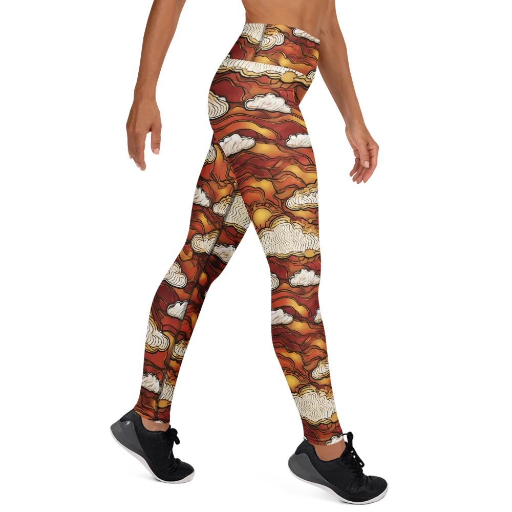 Embercloud Horizon on Yoga Leggings — Right