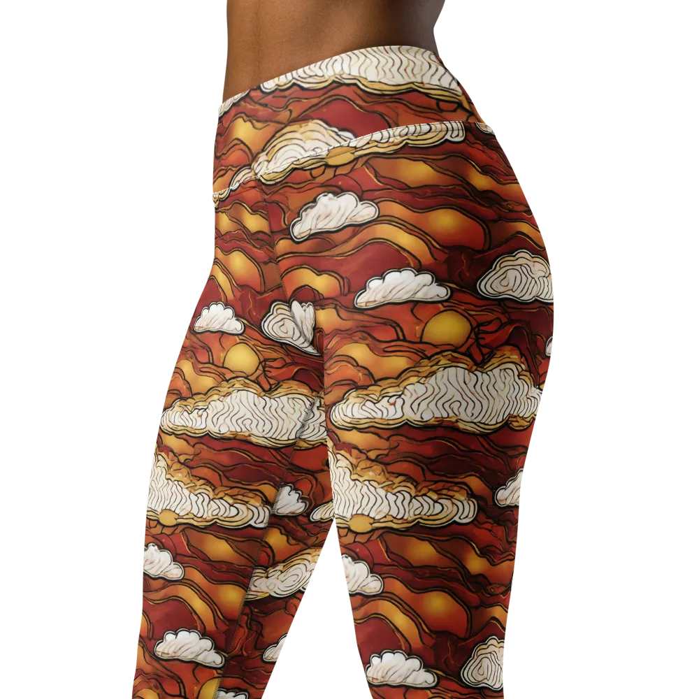 Embercloud Horizon on Yoga Leggings — Left Front