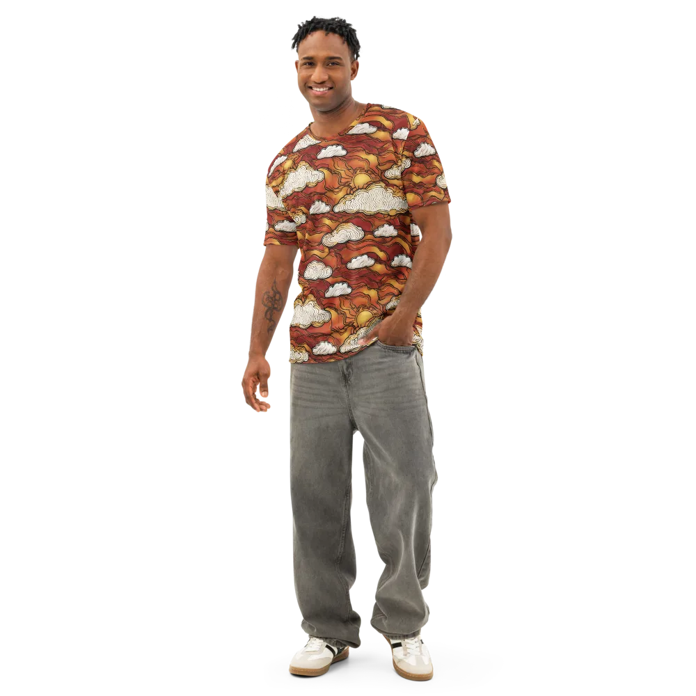 Embercloud Horizon on Men's Cotton Crew Neck T-Shirt — Front