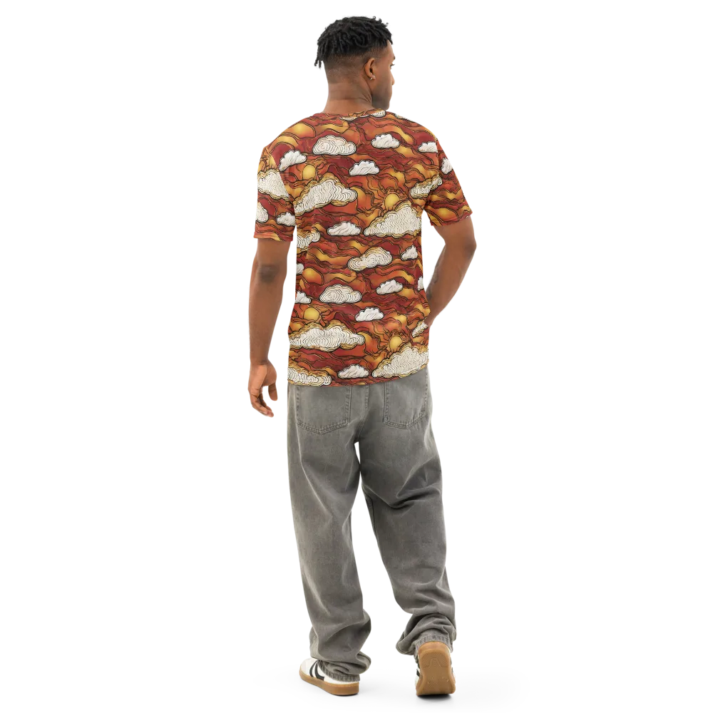 Embercloud Horizon on Men's Cotton Crew Neck T-Shirt — Back