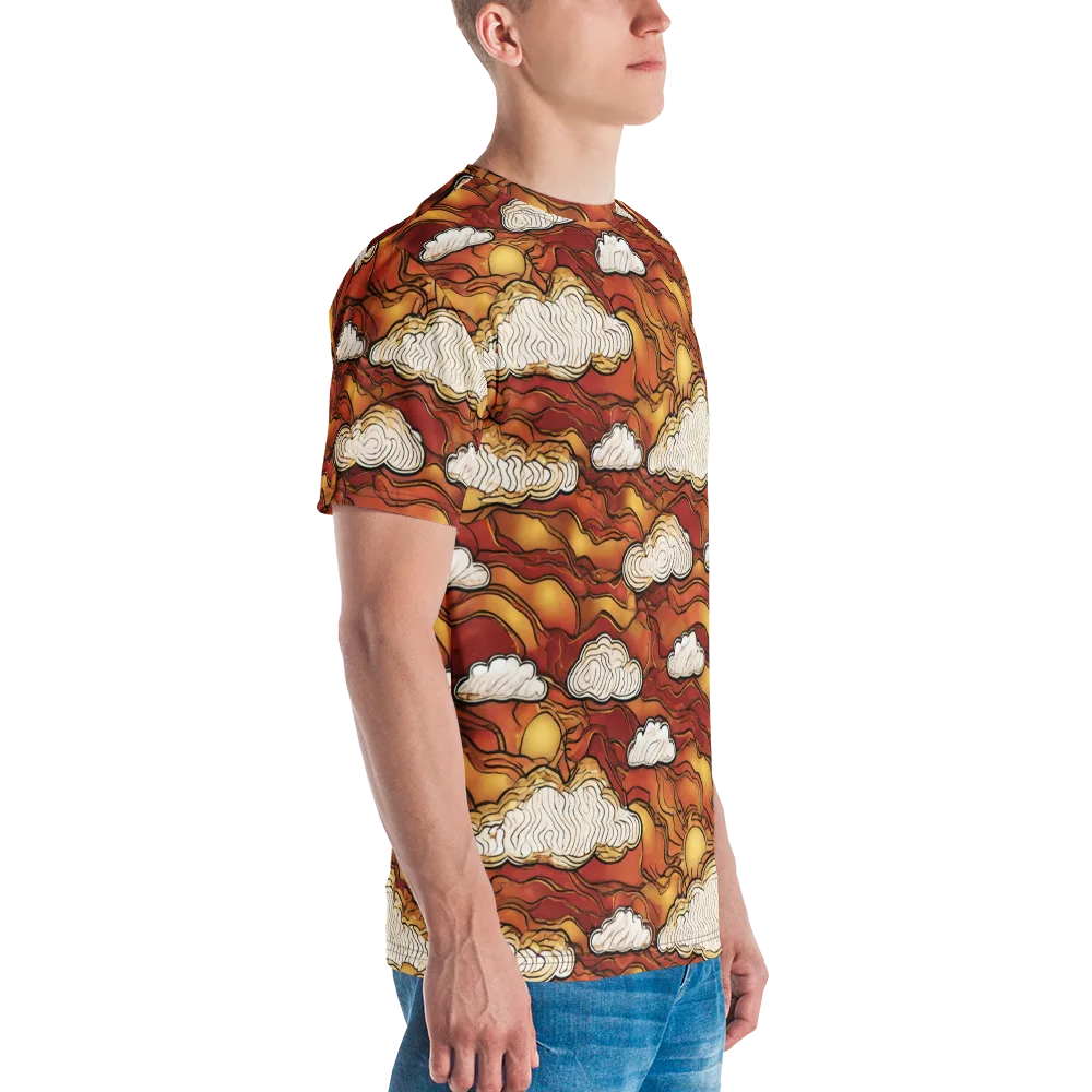 Embercloud Horizon on Men's Crew Neck T-Shirt — Right