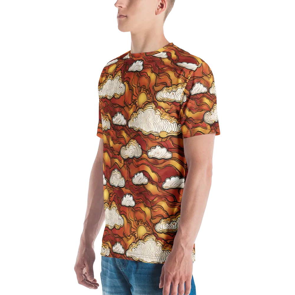 Embercloud Horizon on Men's Crew Neck T-Shirt — Left