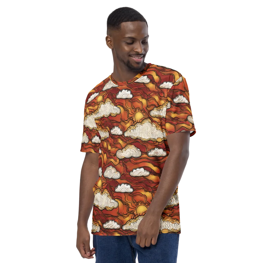 Embercloud Horizon on Men's Crew Neck T-Shirt — Left