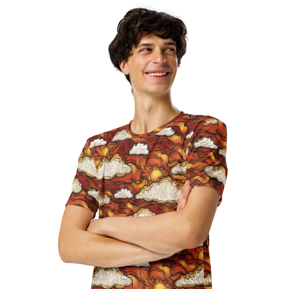 Embercloud Horizon on Men's Crew Neck T-Shirt — Left Front