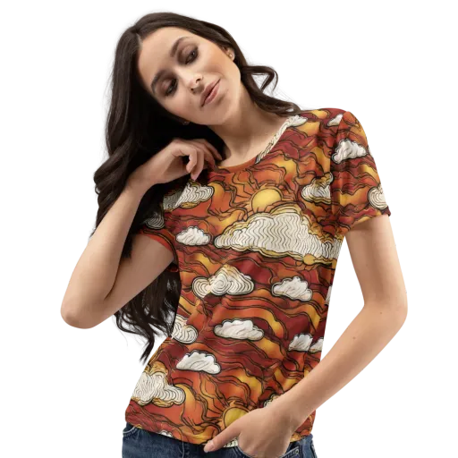 Embercloud Horizon on a Women's Crew Neck T-Shirt
