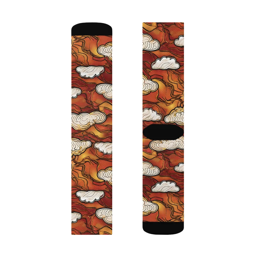 Embercloud Horizon on Socks — Left Sock