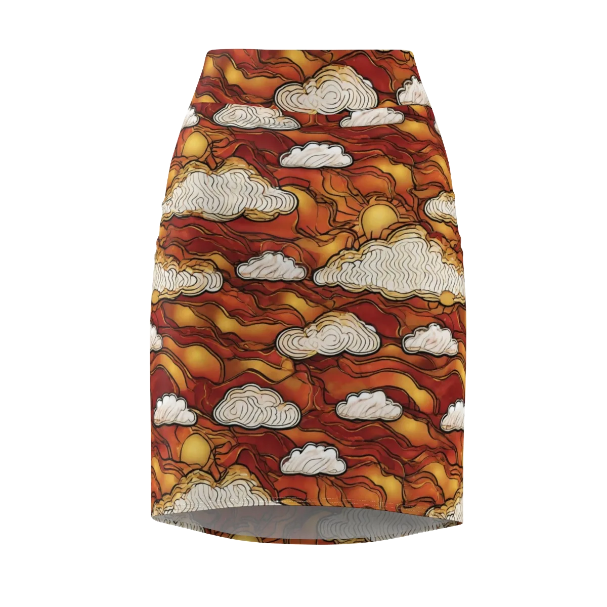 Embercloud Horizon on Pencil Skirt — Front