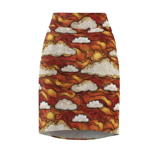 Embercloud Horizon on a Pencil Skirt