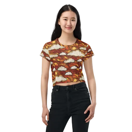 Embercloud Horizon on a Crop Tee