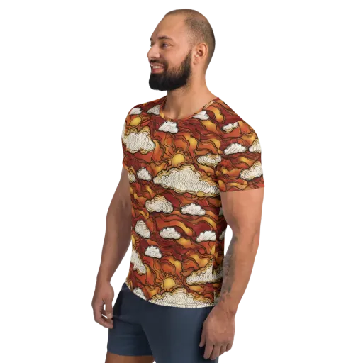 Embercloud Horizon on a Men's Athletic T-Shirt