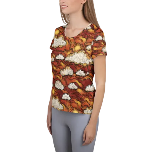 Embercloud Horizon on a Women's Athletic T-Shirt