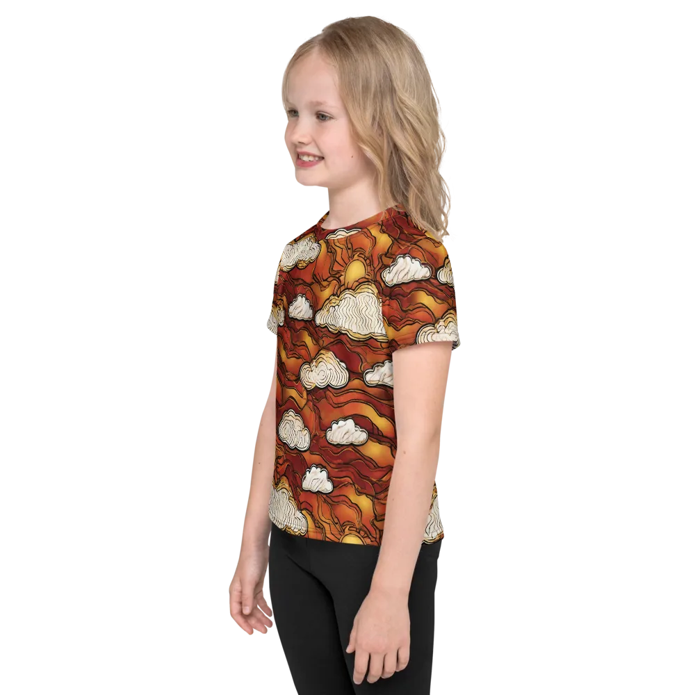 Embercloud Horizon on Kids Crew Neck T-Shirt — Left