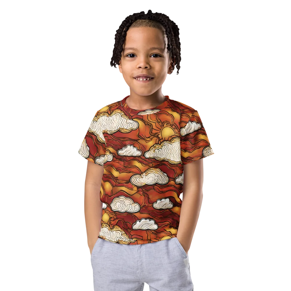 Embercloud Horizon on Kids Crew Neck T-Shirt — Front