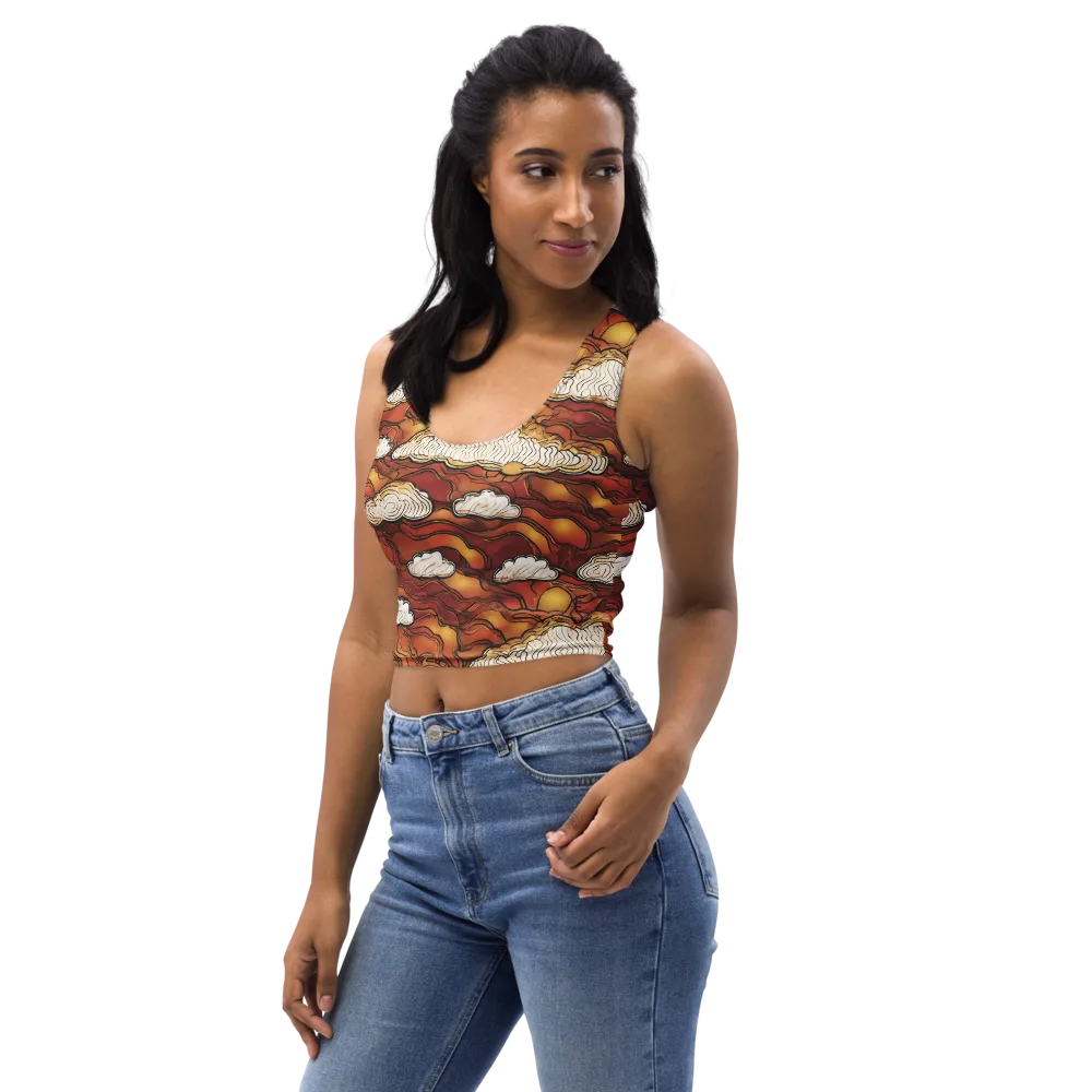 Embercloud Horizon on Crop Top — Left Front
