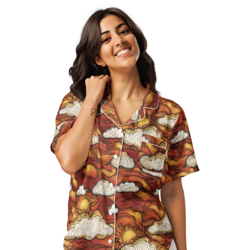 Embercloud Horizon on a Women's Short Sleeve Pajama Top