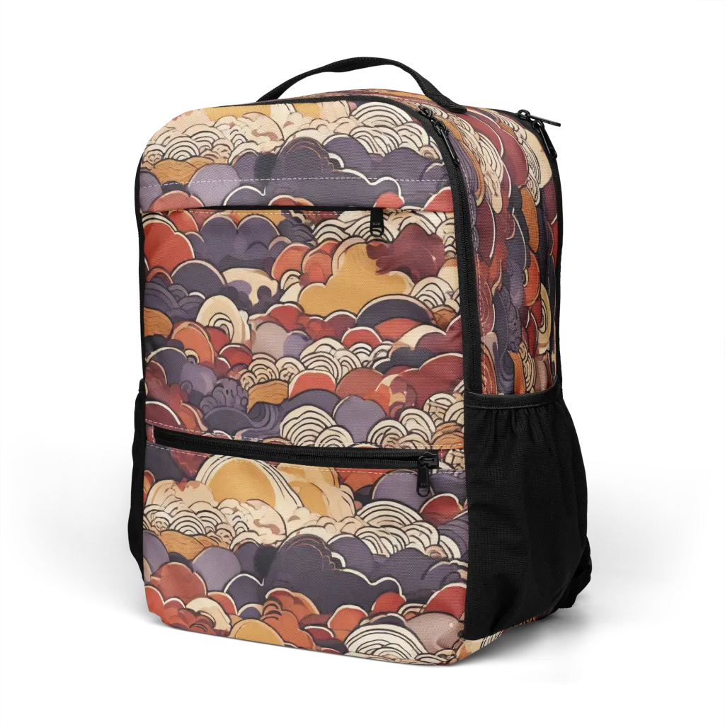 Autumn Wavecrest on Utility Backpack — Left Front