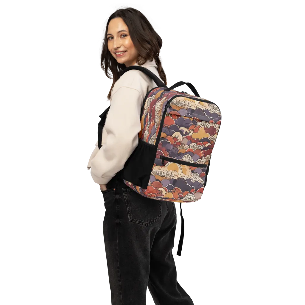 Autumn Wavecrest on Utility Backpack — Back