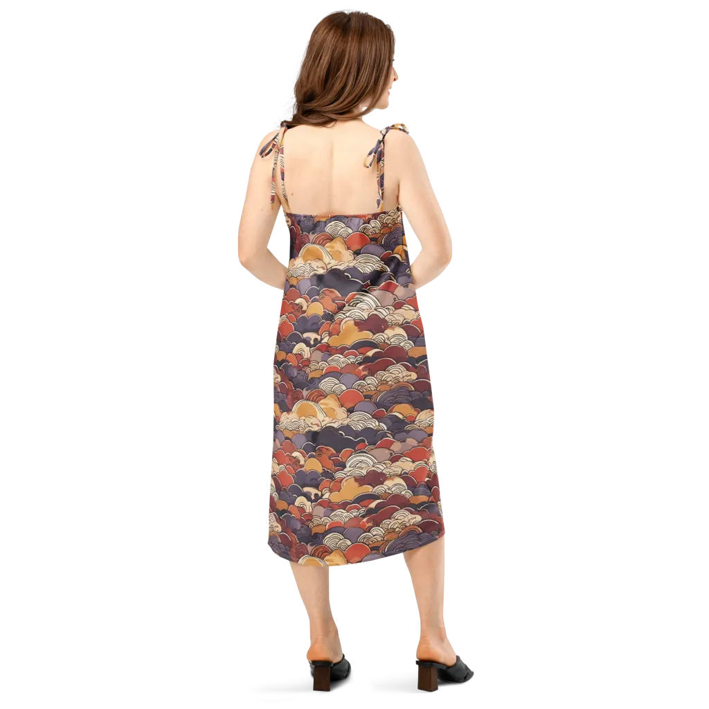 Autumn Wavecrest on Slip Dress — Back