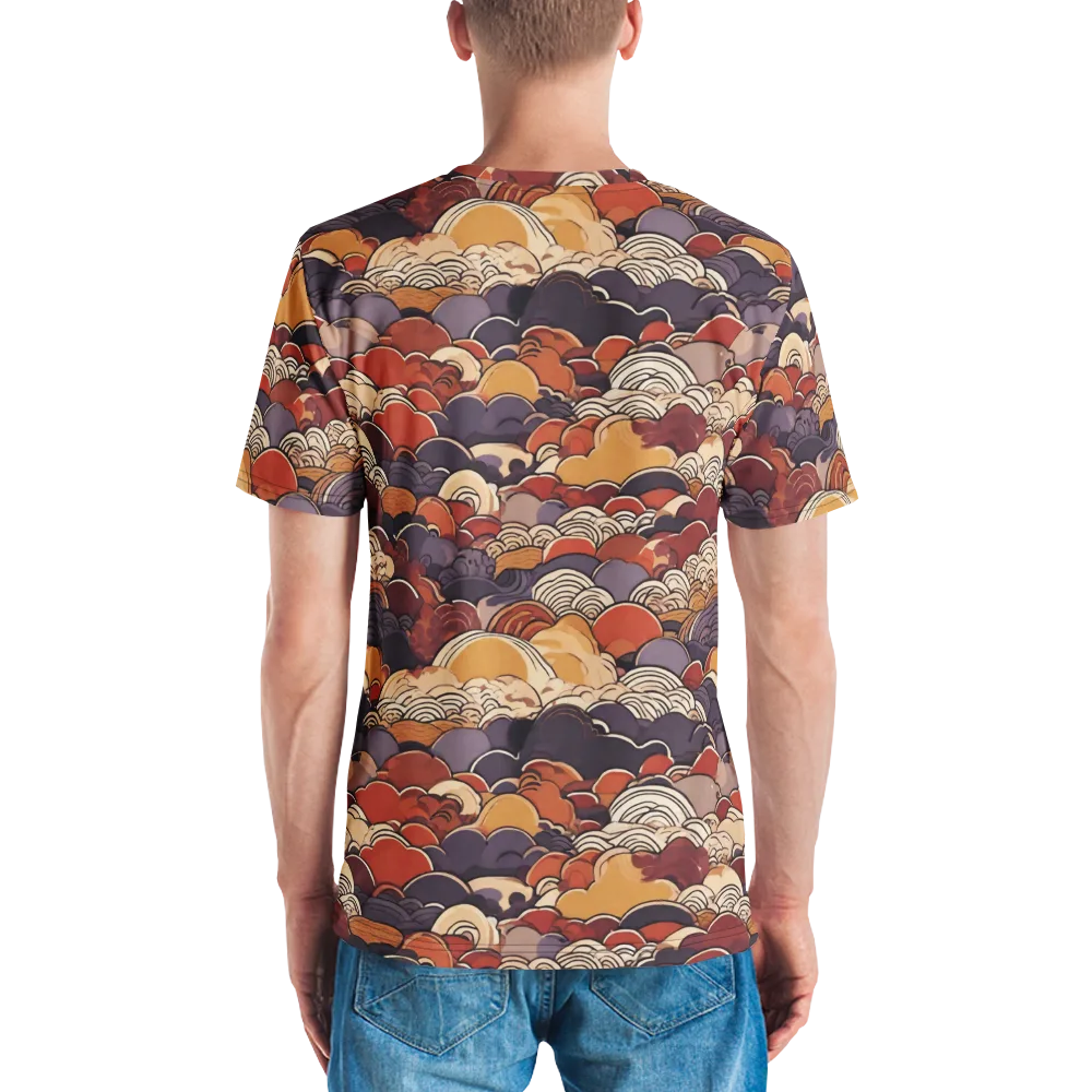 Autumn Wavecrest on Men's Crew Neck T-Shirt — Back