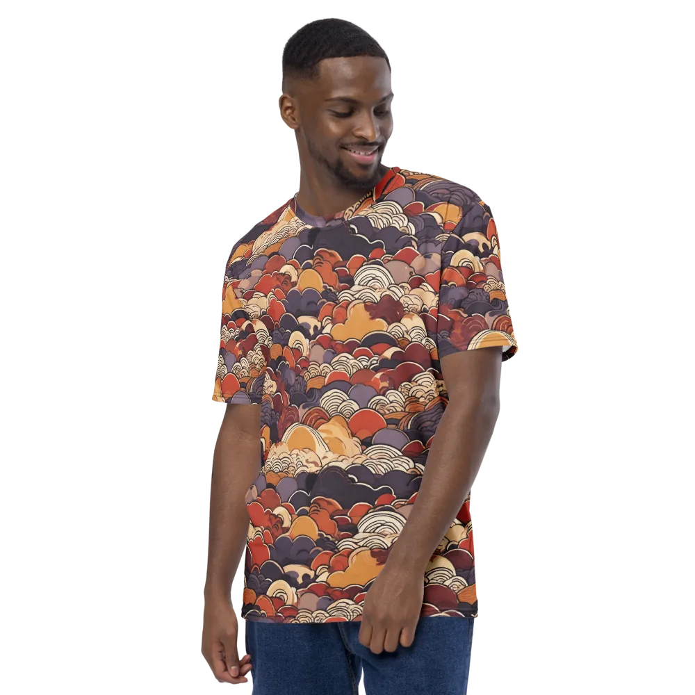 Autumn Wavecrest on Men's Crew Neck T-Shirt — Left