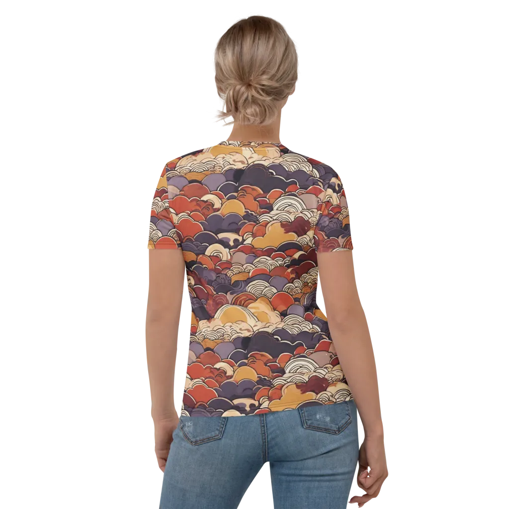 Autumn Wavecrest on Women's Crew Neck T-Shirt — Back